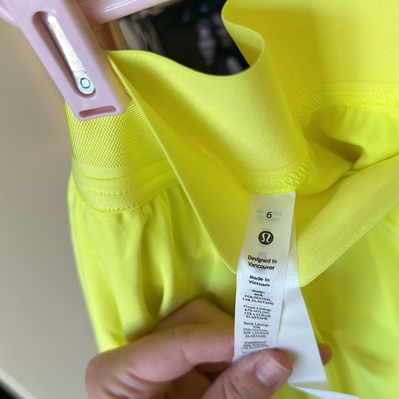 NWT Court Rival HR Skirt Long Electric Lemon - Picture 3 of 3